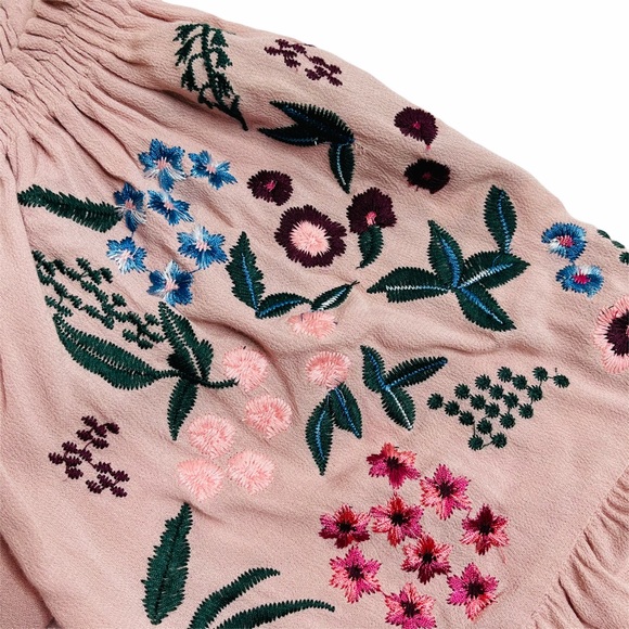 Altar’d State Palerma Embroidered Pink Boho Dress Size Small - Picture 5 of 11